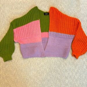 Cropped Multicolored Cardigan